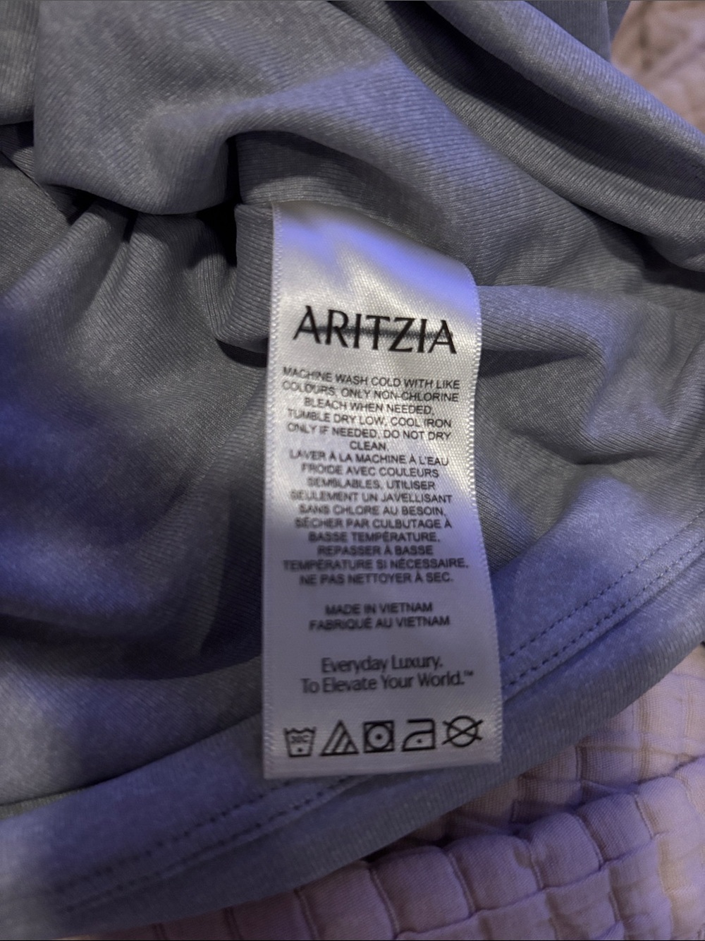 Aritzia Women’s Contour Flourish Long Sleeve Top Gray, new without tags, Size M - Picture 5 of 7